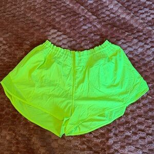 lululemon athletica Neon Yellow Athletic Shorts